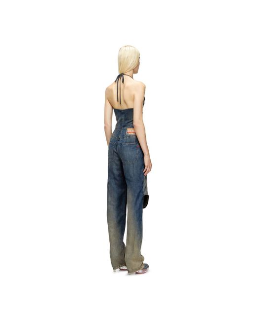 DIESEL Blue Halter Jumpsuit