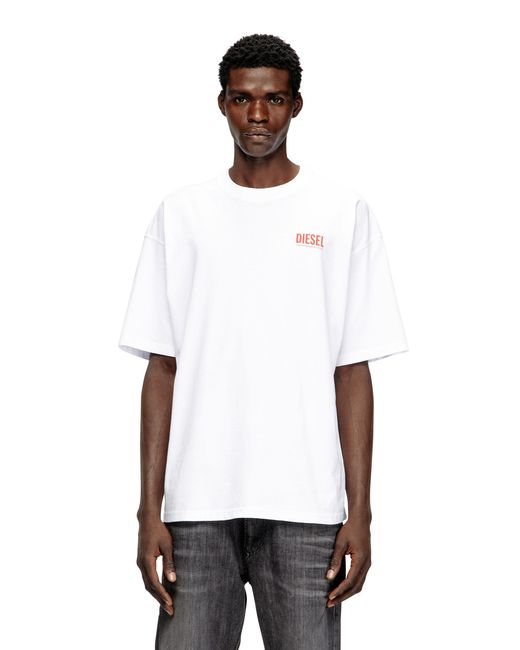 DIESEL White T-Shirts for men