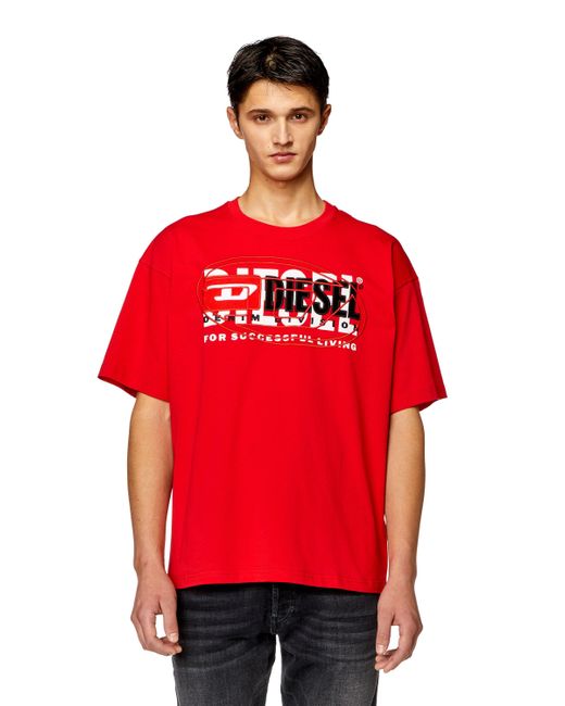 DIESEL T-shirt With Layered Logos for men