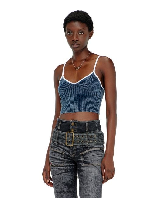 DIESEL Blue Crop Top