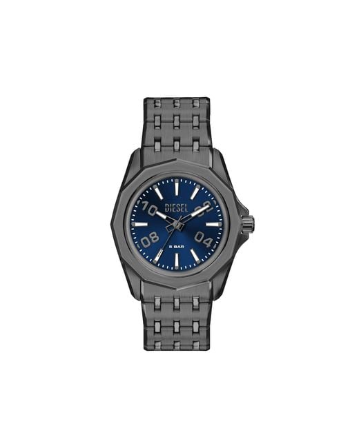 DIESEL Blue Stinger Gunmetal Stainless Steel Watch for men