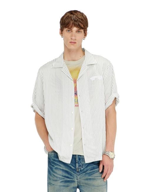 DIESEL White Half-Sleeve Shirt for men