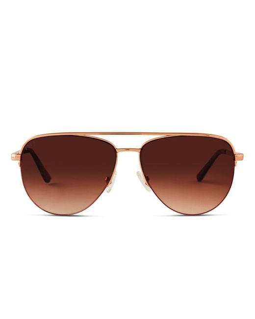 DIFF Tate - Rose Gold + Terracotta Gradient Sunglasses | Lyst