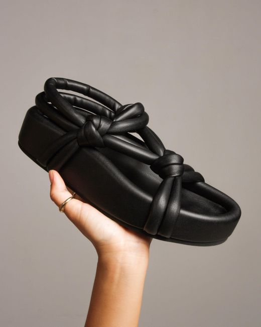MM6 by Maison Martin Margiela Platform Mignon Sandal in Black | Lyst