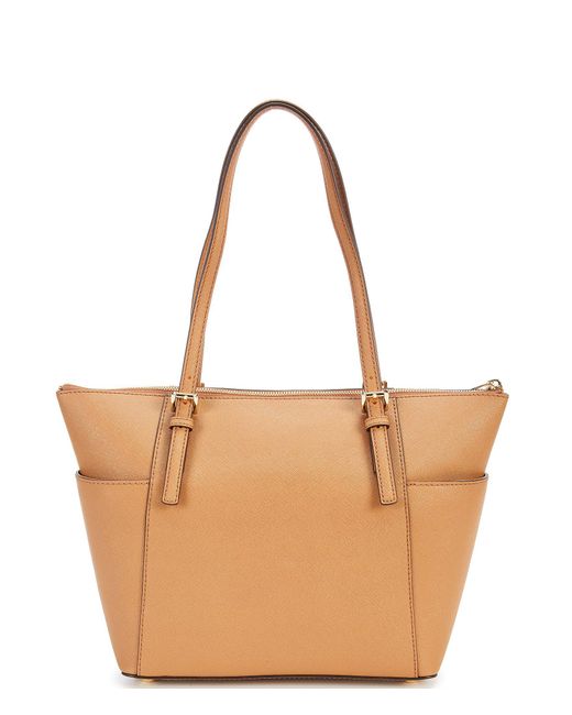 Lyst - Michael Michael Kors Jet Set East/west Gold-tone Tote in Pink - Save 25.0%