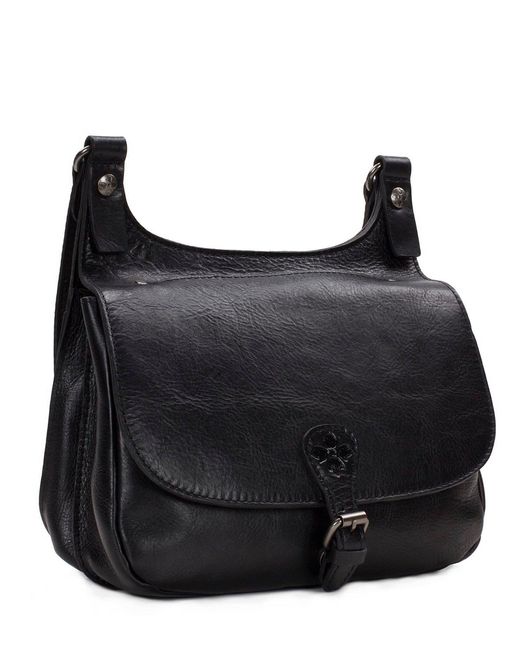 Patricia Nash Leather Distressed Vintage Collection Saddle Crossbody Bag in Black - Lyst