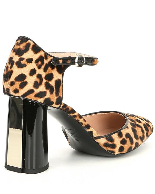 Kate Spade Leather Serene Leopard Block-heel Pumps - Save 25% - Lyst