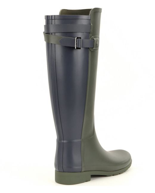 Hunter Original Refined Back Strap Rain Boots in Green for Men Lyst