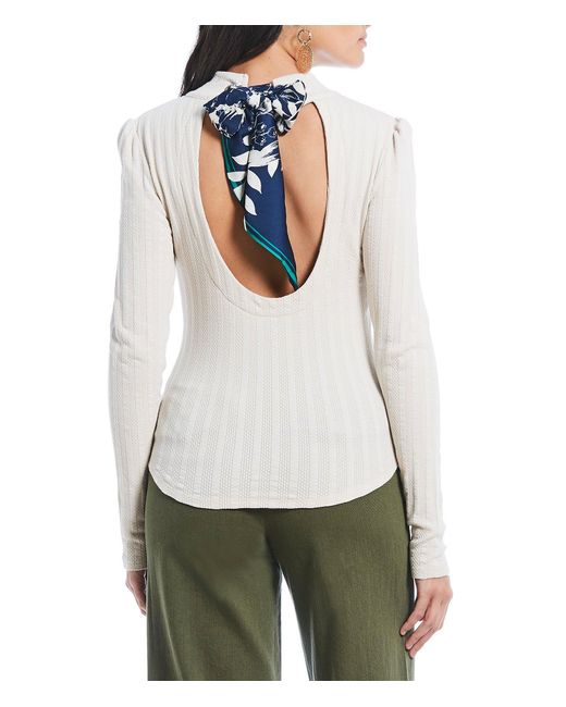 Download Lyst - Free People Party In The Back Mock Neck Knit Top