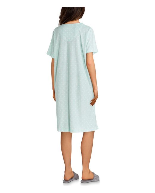 Download Lyst - Miss Elaine Stretch Terry Dot-print Zip-front Short ...