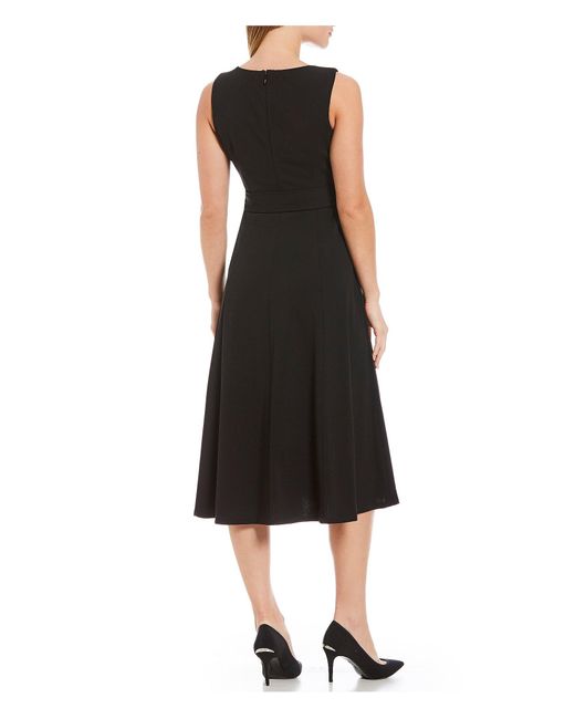 calvin klein black and white floral dress