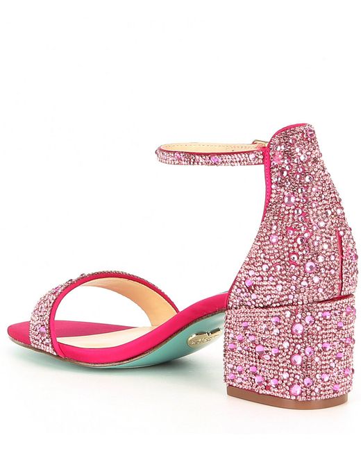 Betsey Johnson Synthetic Mari Heeled Sandal in Bright Fuchsia (Pink) - Save 10% - Lyst