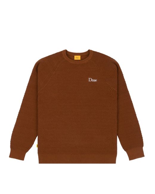Dime Cotton Wave Cable Knit Sweater in Brown for Men Lyst