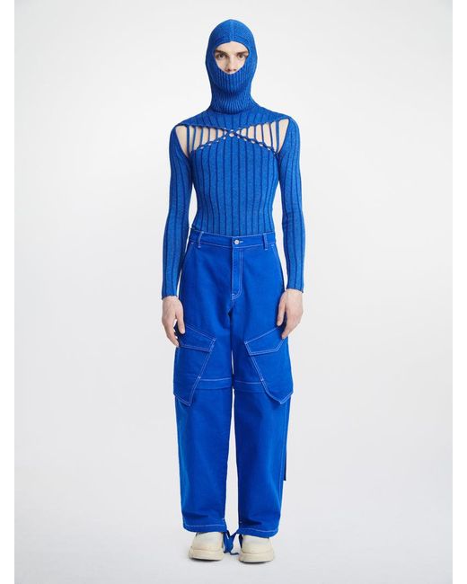 Dion Lee X Braid Reflective Skivvy In Blue Lyst 