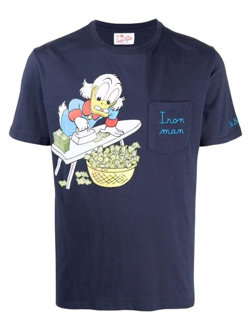 T-Shirt Stampa Zio Paperone da Uomo di Mc2 Saint Barth in Blu | Lyst