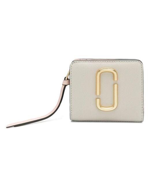 Marc Jacobs Leather The Snapshot Mini Compact Wallet in White Lyst