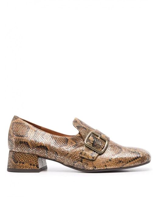 brown snakeskin pumps