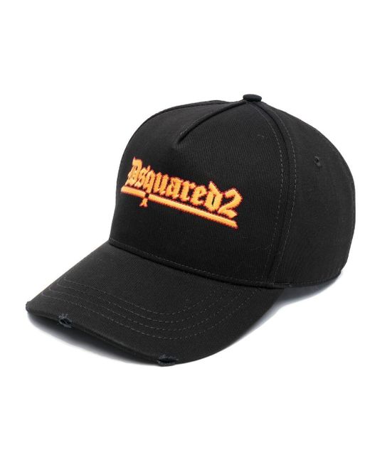 DSquared² Embroidered-logo Baseball Cap in Black for Men | Lyst