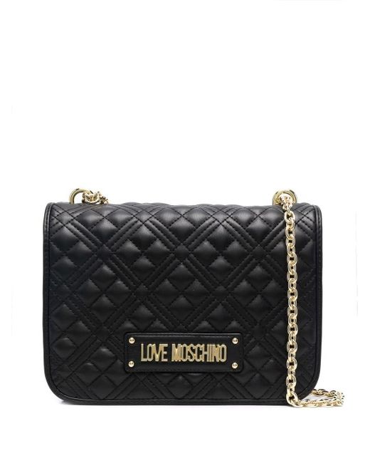 love moschino quilted shoulder bolsa