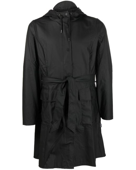 Rains Raincoat With Belt in Black for Men Lyst