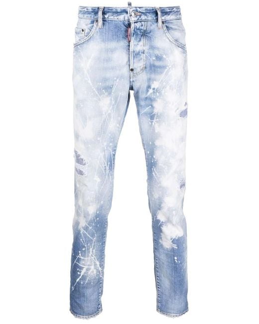 DSquared² Denim Paint Splatter-effect 