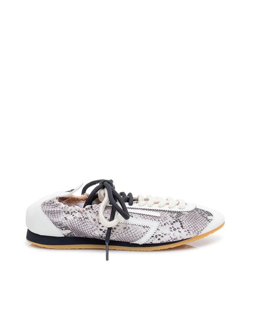 PURAAI White Sneakers Lion 8.01 Dancing Snake