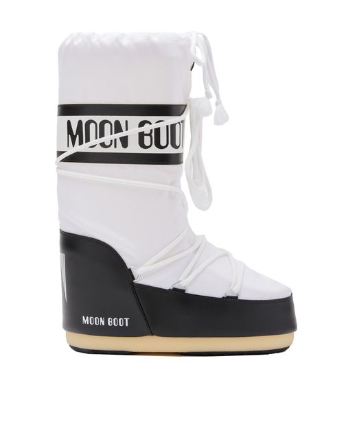 Moon Boot White Icon Bianco E Nero