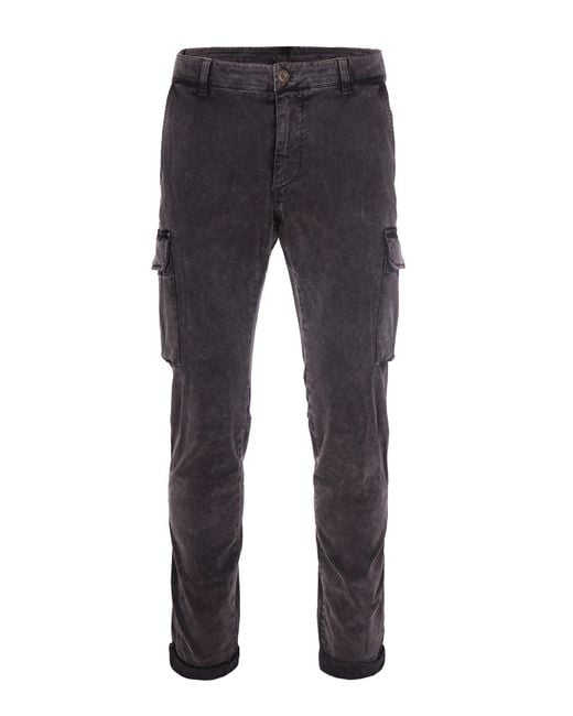 Mason's Blue Pantalone Cargo Grigio Scuro for men