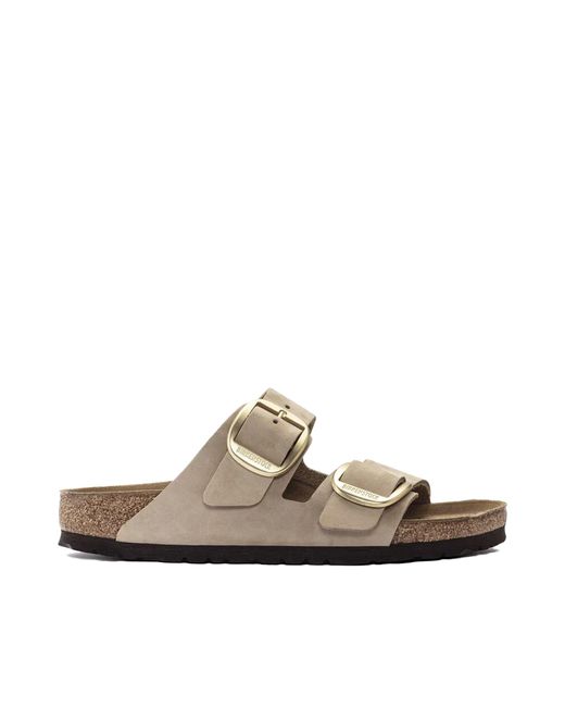 Birkenstock White Ciabatta Arizona Big Buckle Sandcastle