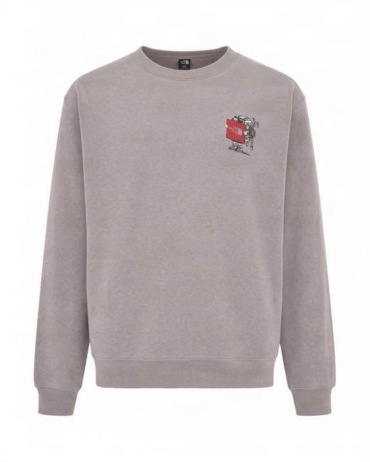 The North Face Gray Felpa Gear Up Get Ou Stone Slab for men