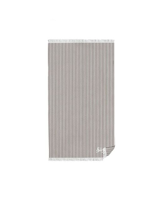 Mc2 Saint Barth Gray Telo Mare Foutas Micro Stripes Tortora