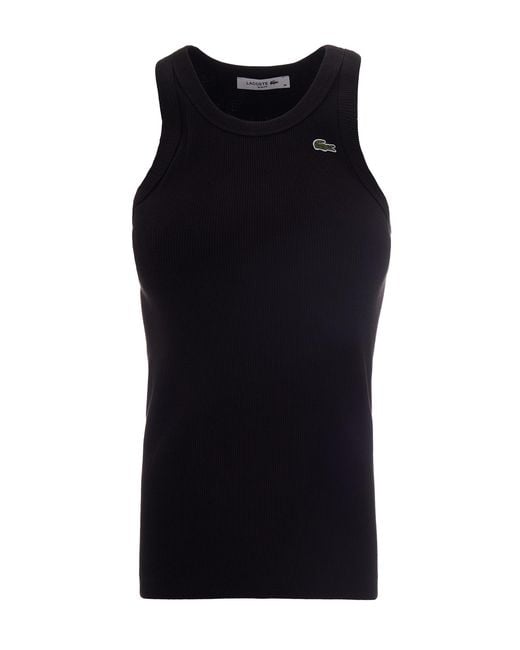 Lacoste Black Tank Top Slim