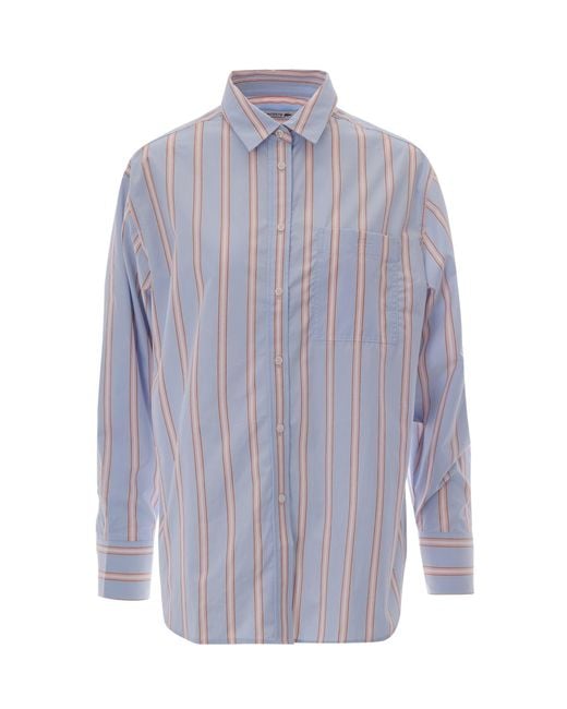 Lacoste Purple Camicia Popeline Chambray Miami