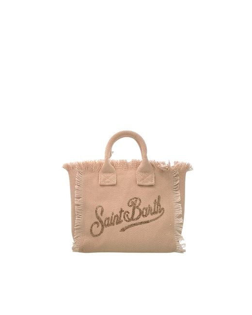 Mc2 Saint Barth White Borsa Vanity Mini Strass