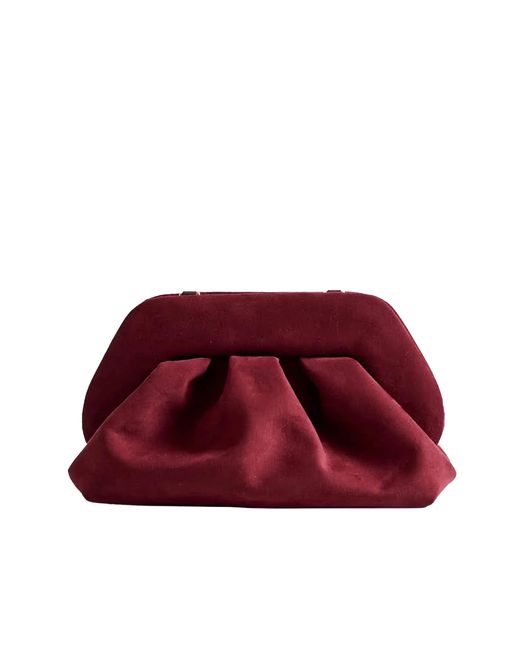Borsa Tia Suede Prune di THEMOIRÈ in Red