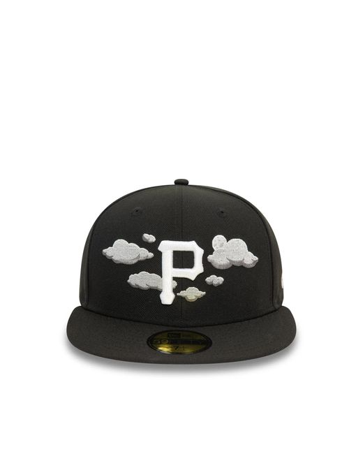 KTZ Black 59Fifty Pittsburgh Pirates Mlb Cloud Cap for men