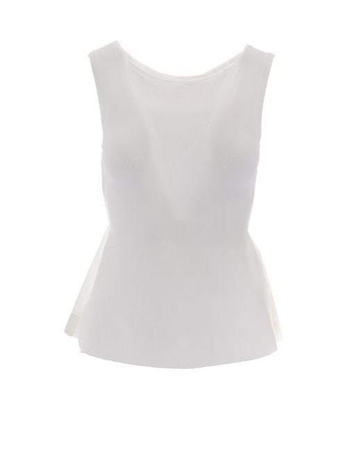 Liu Jo White Bow-Back Top