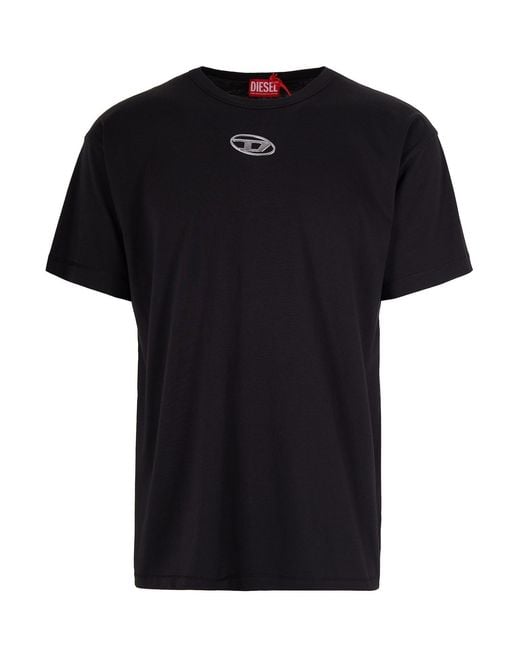DIESEL Black T-Shirt T-Norm-Iod for men