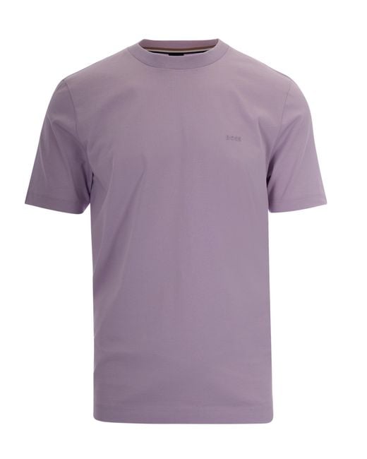 Boss Purple T-Shirt Thompson Open for men