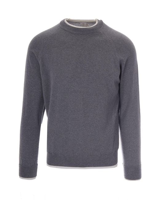 Eleventy Gray Maglia Girocollo Double Grigia for men