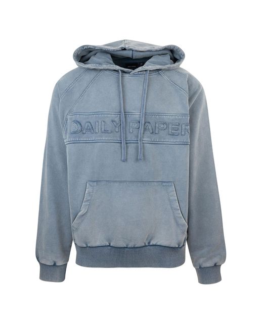 Daily Paper Blue Felpa Wet Weather Garment Wash for men