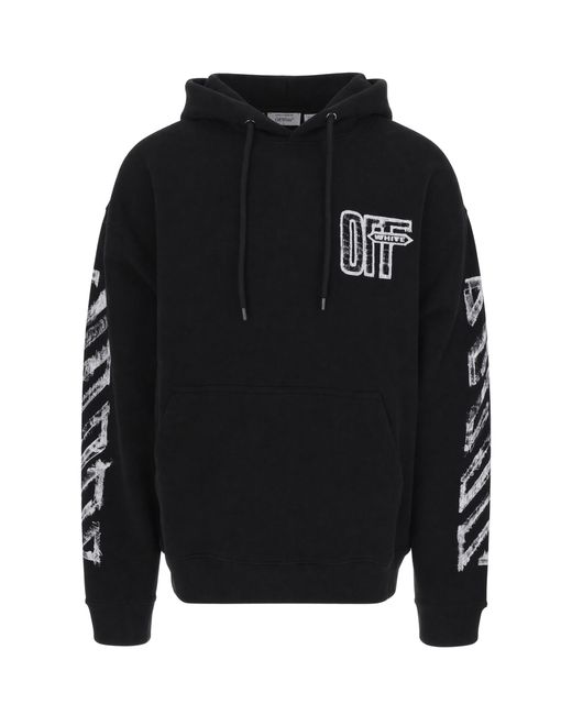 Off-White c/o Virgil Abloh Black Felpa Logo Design Nera for men