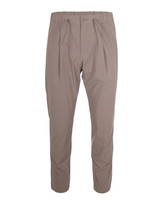 Herno Gray Regular Drawstring Pants for men