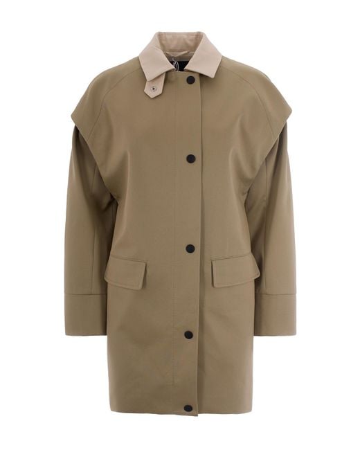 Patrizia Pepe Natural Textured Cotton Parka