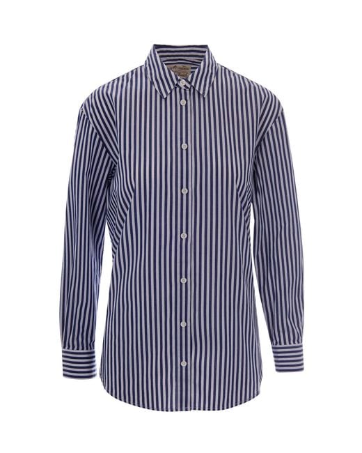 Mc2 Saint Barth Blue Camicia Brigitte Stripes