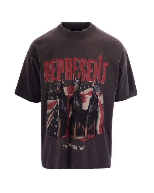Represent Black Graphic T-Shirt for men