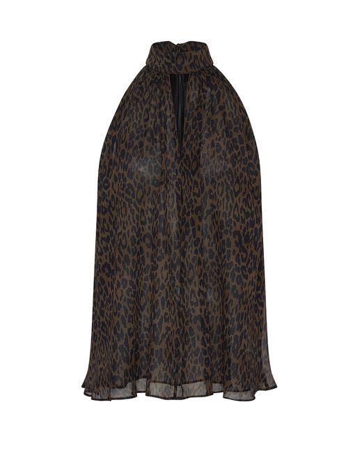 ROTATE BIRGER CHRISTENSEN Black Top Halterneck Bow Molé