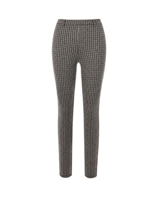 Patrizia Pepe Gray Pantalone Slim Pied-De-Poule