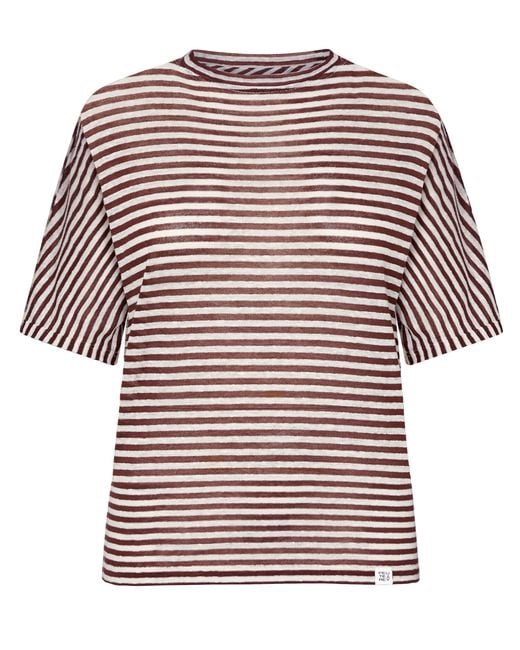 Peuterey Red T-Shirt Linen-Blend
