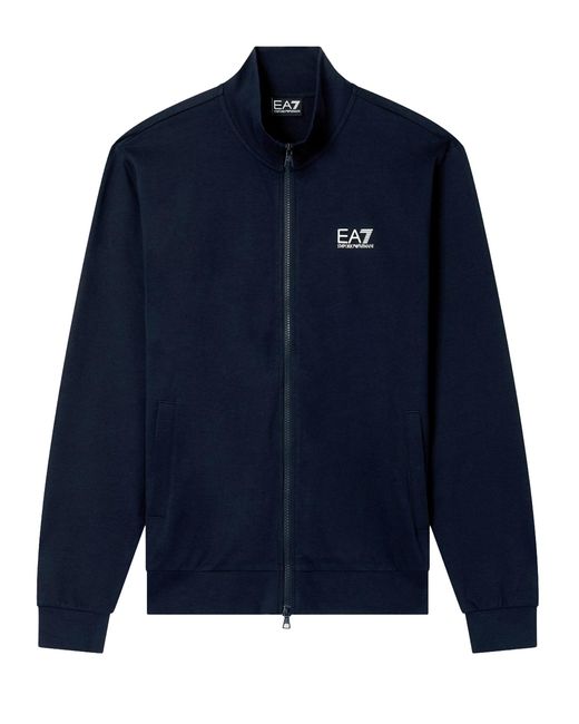 EA7 Blue Felpa Bomber Core Identity for men